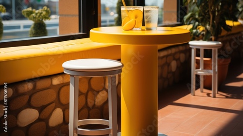 Fototapeta Naklejka Na Ścianę i Meble -  table and chairs in a cafe