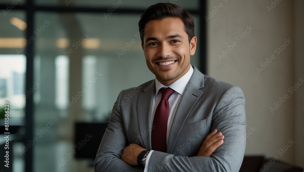 Smiling elegant confident young professional business man Smiling elegant confident young professional business man
