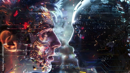 People versus AI illustration.