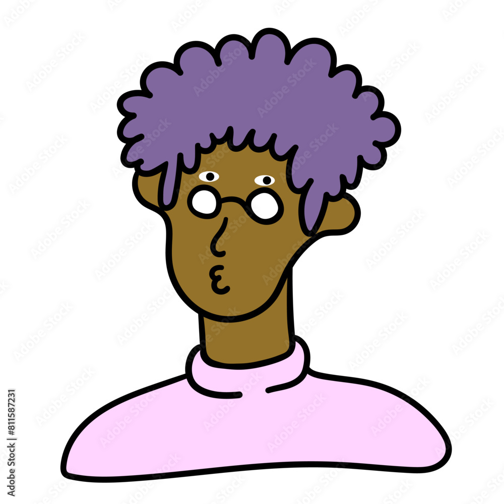 isolated young men character portrait in doodle style in vector. line art for avatar design sticker coloring postcard poster print isolated young men character portrait in doodle style in vector. line art for avatar design sticker coloring postcard poster print