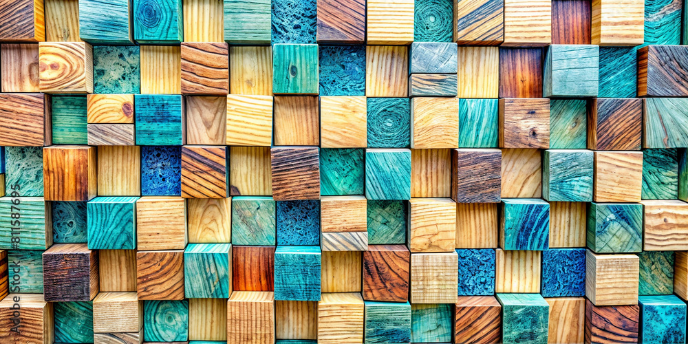 set of colorful wooden blocks set of colorful wooden blocks