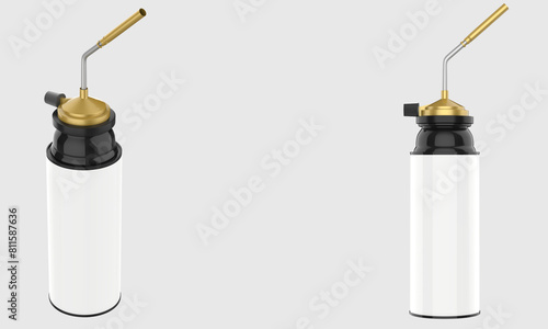 butane torch lighter isolated on white background. 3d illustration photo