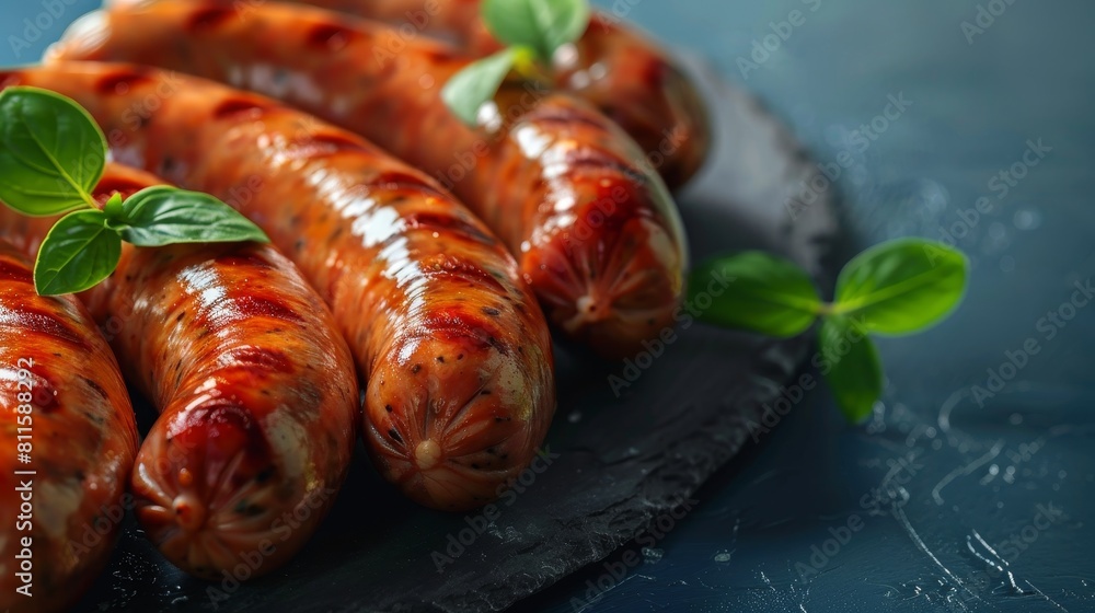 Grilled sausages with herbs