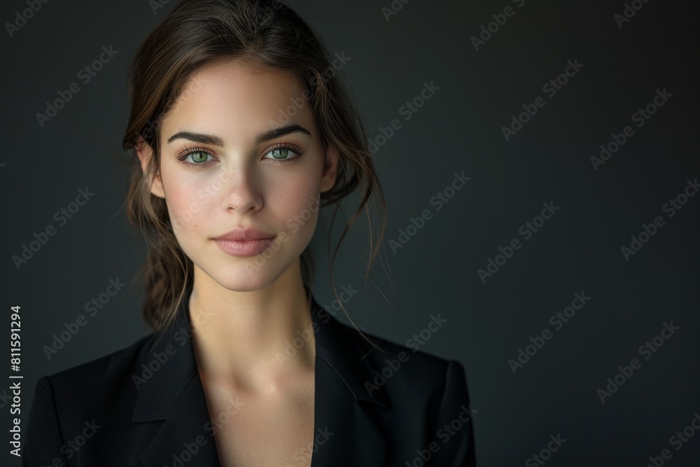 Elegant woman in black blazer Elegant woman in black blazer