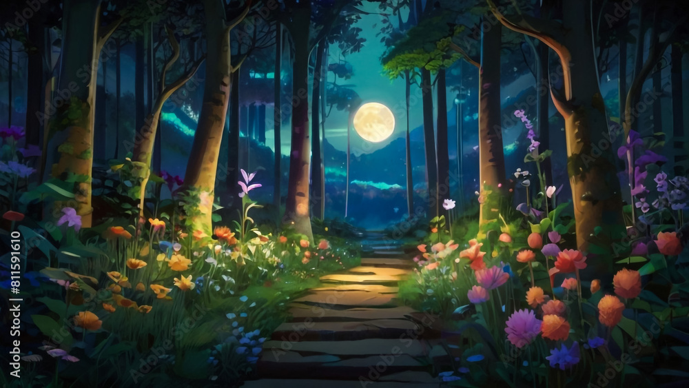 Fototapeta premium a beautiful picture of a fantasy fairy tale