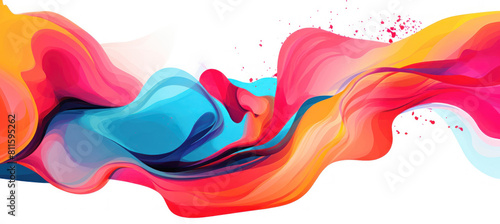 Colorful abstract gradient waves background.