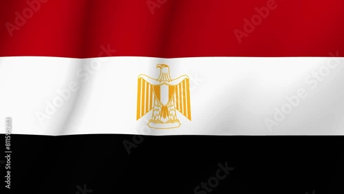 The flag of Egypt. The evolving national flag of Egypt in 3d format. 1080p HD animation for presentation