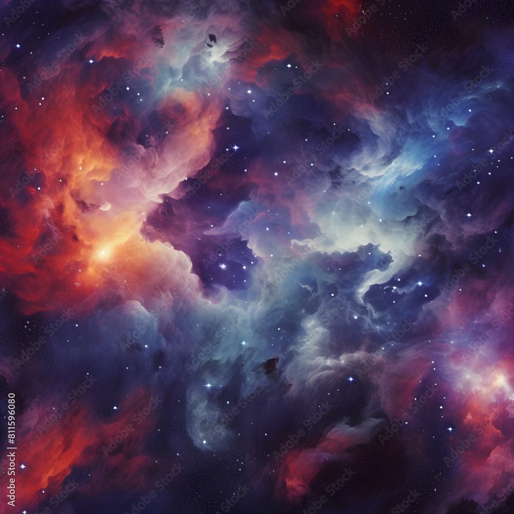 Amazing nebula in space with vibrant colors. Generative AI. Amazing nebula in space with vibrant colors. Generative AI.