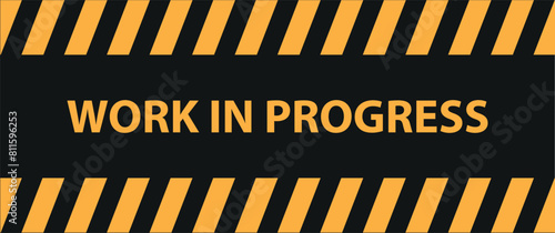 work in progress warning  sing. vector icon