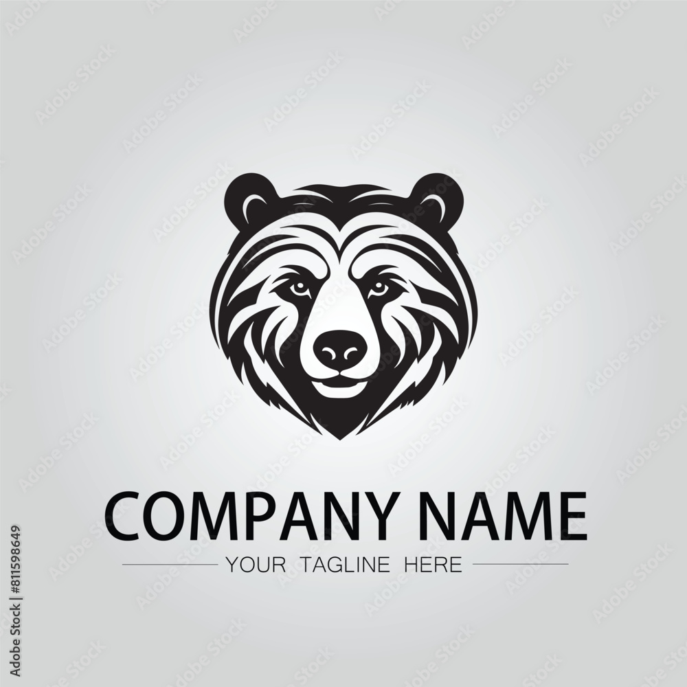 Bear head symbol company logo vector image on the white background Bear head symbol company logo vector image on the white background