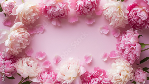 A photograph featuring a captivating Rose Floral Border with Copy Space thoughtfully arranged © Samvel
