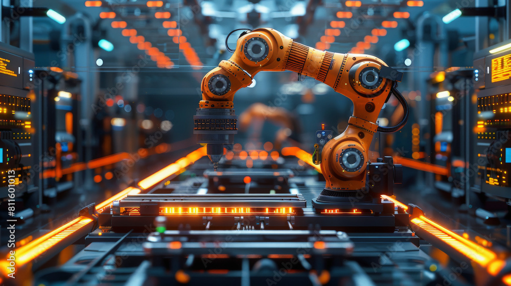 A futuristic food inspection facility where AI-powered robots and human technicians work side by side, testing and certifying food products for a hungry world A futuristic food inspection facility where AI-powered robots and human technicians work side by side, testing and certifying food products for a hungry world