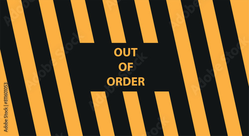 Line icon for online orders and purchases. Simple black linear label for mobile apps, online stores and booking sites. Vector illustration. out of order vector