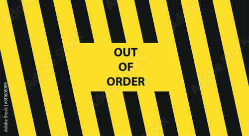 Line icon for online orders and purchases. Simple black linear label for mobile apps, online stores and booking sites. Vector illustration. out of order vector