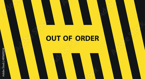 Line icon for online orders and purchases. Simple black linear label for mobile apps, online stores and booking sites. Vector illustration. out of order vector