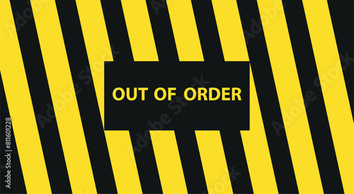 Line icon for online orders and purchases. Simple black linear label for mobile apps, online stores and booking sites. Vector illustration. out of order vector