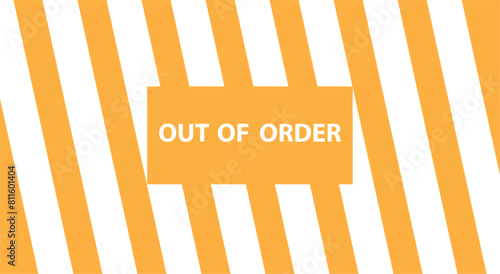 Line icon for online orders and purchases. Simple black linear label for mobile apps, online stores and booking sites. Vector illustration. out of order vector
