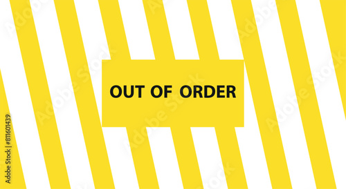 Line icon for online orders and purchases. Simple black linear label for mobile apps, online stores and booking sites. Vector illustration. out of order vector