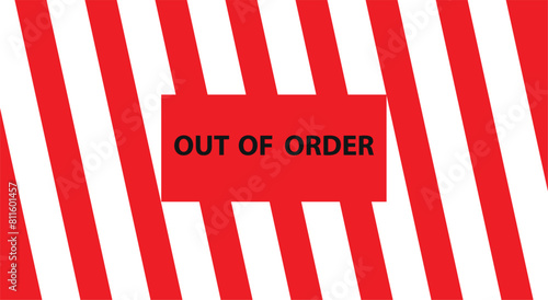 Line icon for online orders and purchases. Simple black linear label for mobile apps, online stores and booking sites. Vector illustration. out of order vector