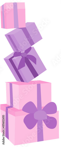 birthday gift box  vector