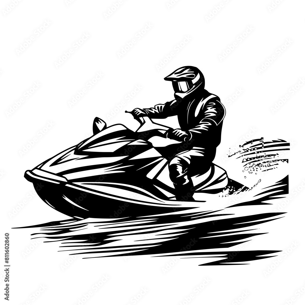 Jet Ski SVG, Jet Ski dxf, Jet Ski png, Jet Ski vector, Jet Ski outline