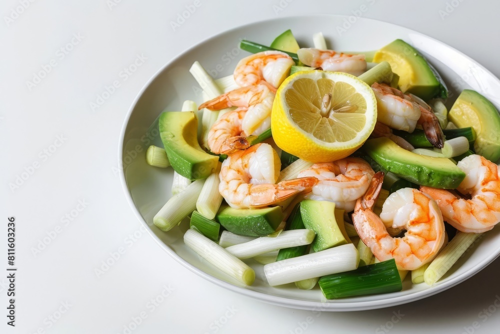 Lemony Shrimp and Avocado Stir-Fry with Soy Sauce Lemony Shrimp and Avocado Stir-Fry with Soy Sauce