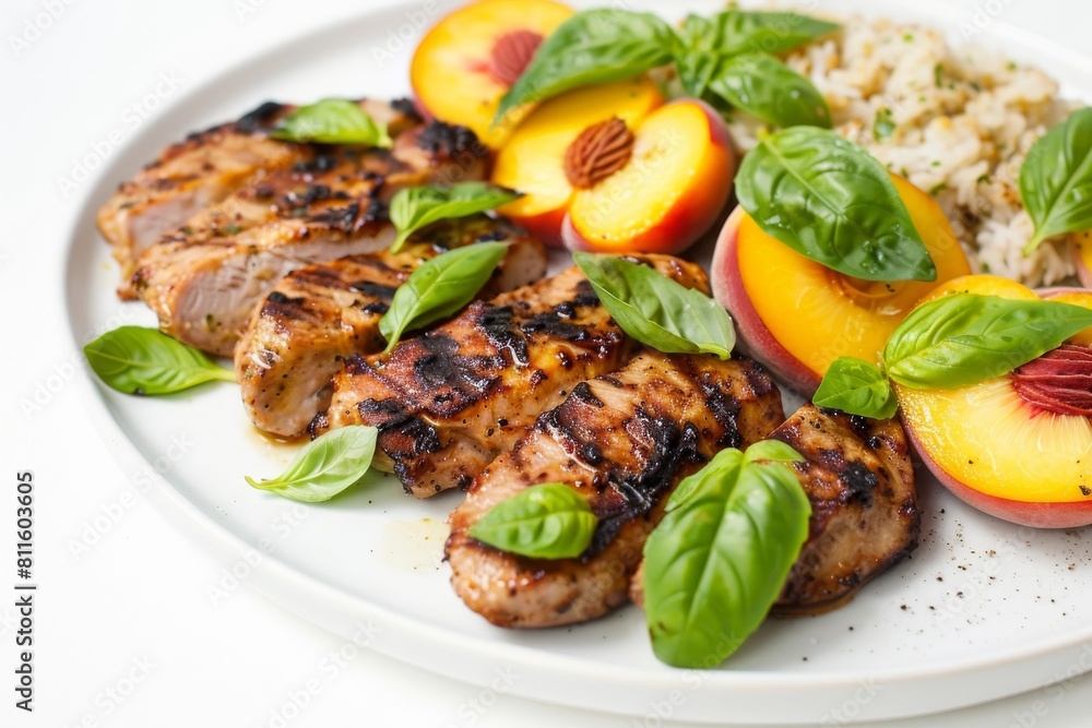 Ginger and Rice Vinegar Marinated Pork with Peaches Ginger and Rice Vinegar Marinated Pork with Peaches