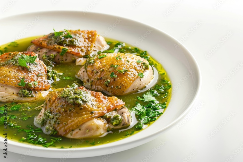 Vibrant Green Broth and Fresh Spinach in Chicken Pesto Soup Vibrant Green Broth and Fresh Spinach in Chicken Pesto Soup