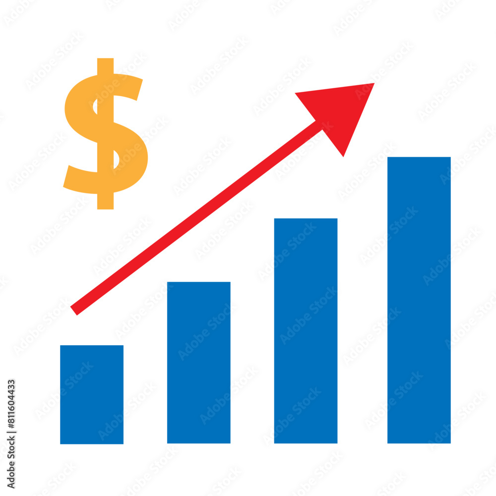 Growth Chart Set of business and Financial icons. Flat design. Growth Chart Set of business and Financial icons. Flat design.
