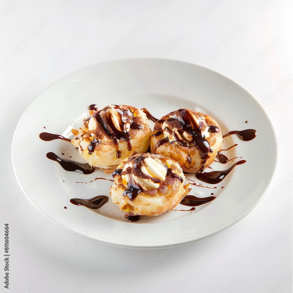 Simple and Delicious Donut Profiteroles with Ice Cream and Hot Fudge Sauce Simple and Delicious Donut Profiteroles with Ice Cream and Hot Fudge Sauce