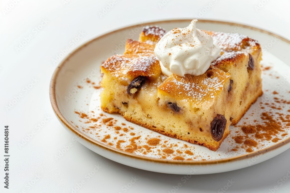 Moist and Fluffy Bread Pudding with Aromatic Nutmeg Sprinkles Moist and Fluffy Bread Pudding with Aromatic Nutmeg Sprinkles