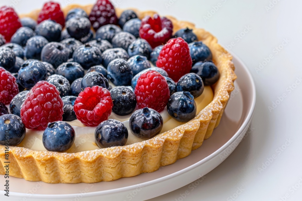 Delicious 4th of July Berry Tart with Creamy White Chocolate Filling Delicious 4th of July Berry Tart with Creamy White Chocolate Filling
