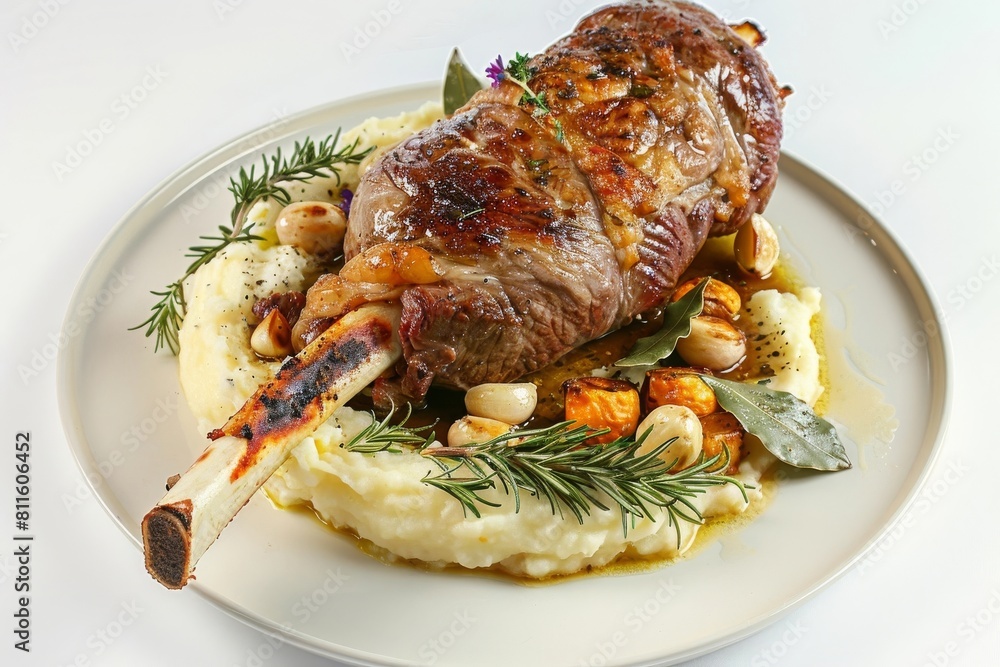 Savory Roasted Leg of Lamb with Fresh Herb Infusion and Garlic Cloves Savory Roasted Leg of Lamb with Fresh Herb Infusion and Garlic Cloves