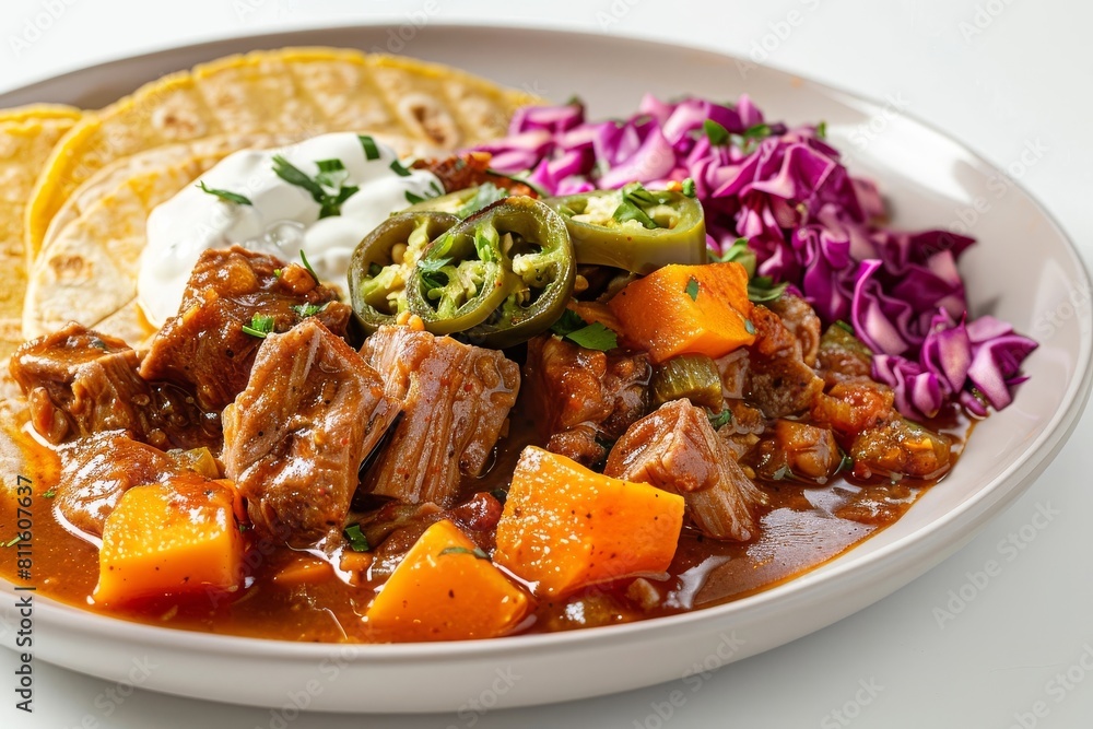 Tantalizing Pork and Sweet Potato Stew with Vibrant Flavors and Crisp Red Cabbage Tantalizing Pork and Sweet Potato Stew with Vibrant Flavors and Crisp Red Cabbage