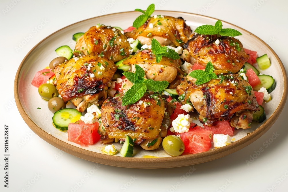 Zesty Grilled Chicken and Watermelon Feta Salad Zesty Grilled Chicken and Watermelon Feta Salad