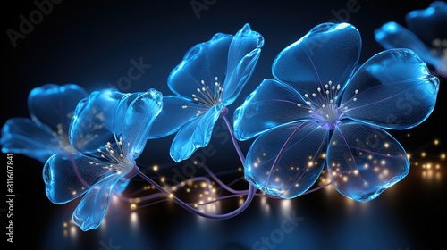 Concept flowers technology background #811607841