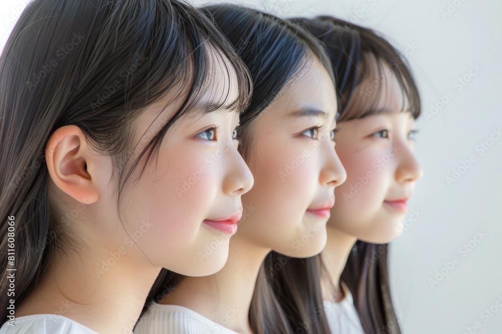 芸能活動をしている日本人の女の子グループの横顔(推し活・芸能界・スター・歌手・ダンス) 芸能活動をしている日本人の女の子グループの横顔(推し活・芸能界・スター・歌手・ダンス)