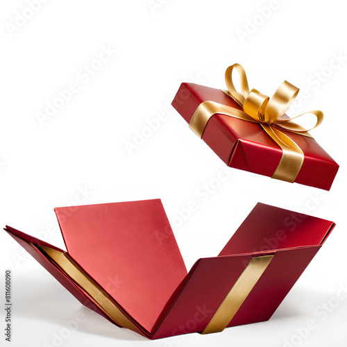 gift box with red ribbon and heart
