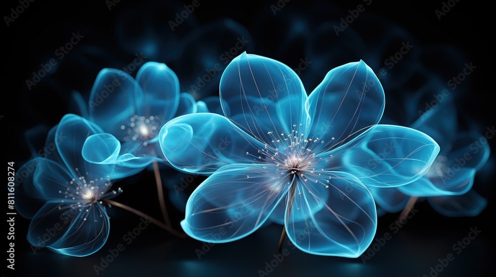 Obraz premium Concept flowers technology background