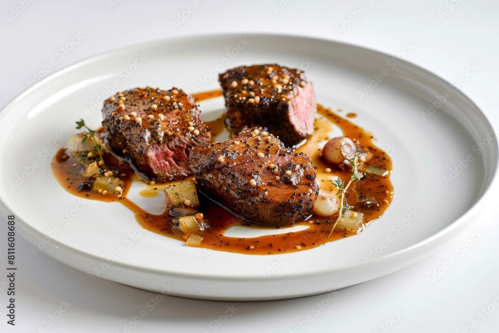Sumptuous 3-Peppercorn Bison Steak with Tennessee Whiskey Infusion Sumptuous 3-Peppercorn Bison Steak with Tennessee Whiskey Infusion