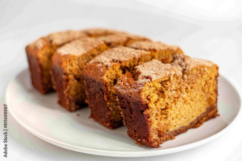 Decadent 3-Ingredient Pumpkin Bread on Elegant White Plate Decadent 3-Ingredient Pumpkin Bread on Elegant White Plate