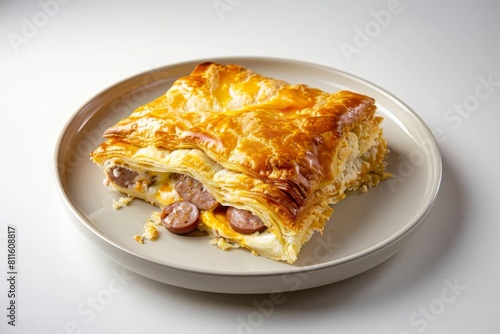 Scrumptious Sausage Casserole with Cream Cheese and Flaky Puff Pastry
