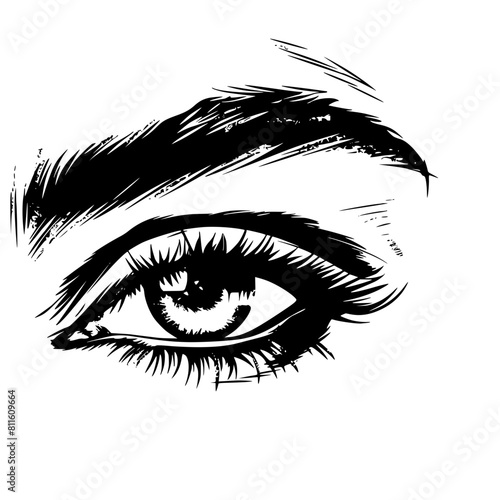 vector, woman, face, eye, illustration, eyes, tattoo, black, head, silhouette, art, cartoon, fashion, beauty, design, animal, sketch, hair, style, symbol, drawing, set, lips, logo, eyebrow, makeup, lo