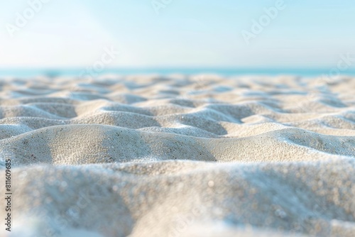 A close-up view of a detailed sandy beach texture