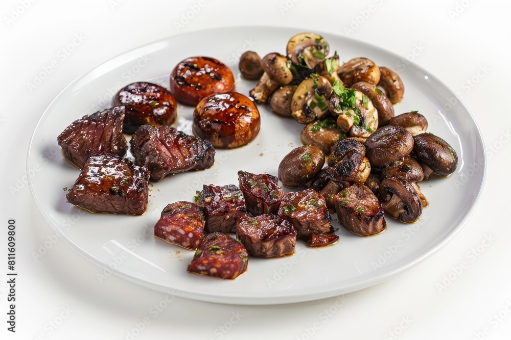 Tasty Tapas Trio: Sherry-Garlic Beef, Mushrooms, Grilled Chorizo Tasty Tapas Trio: Sherry-Garlic Beef, Mushrooms, Grilled Chorizo