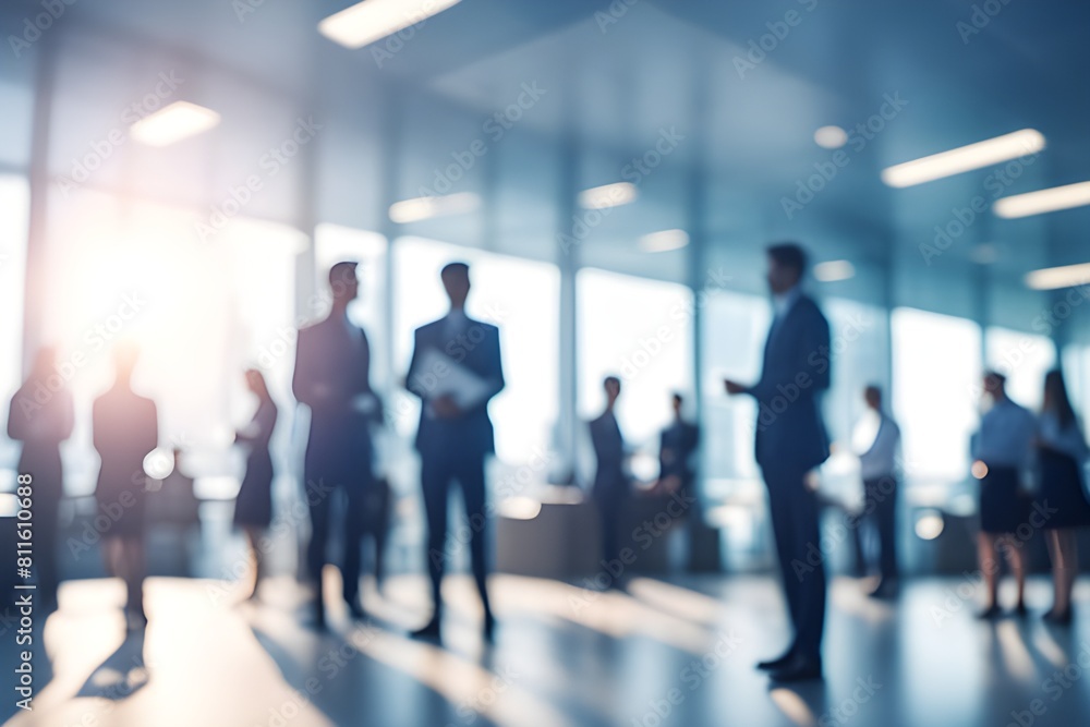 Defocus of people is meeting in office Defocus of people is meeting in office