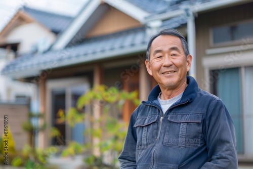 和風の家に暮らす日本の年配の男性（田舎・終活・実家） photo