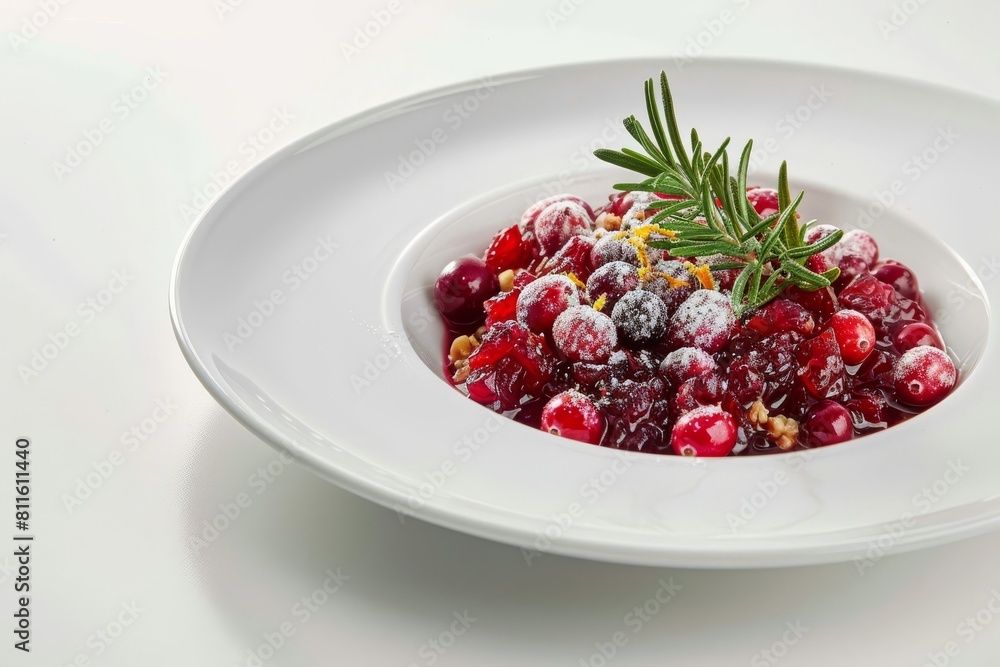Cranberry Walnut Relish with a Sprinkle of Powdered Sugar Cranberry Walnut Relish with a Sprinkle of Powdered Sugar