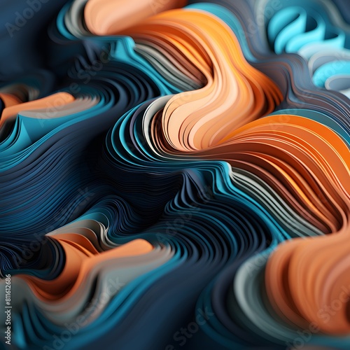 Abstract 3D Background. Generative AI.