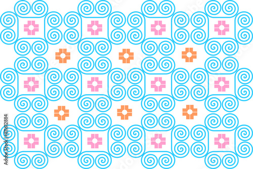 Hmong traditional handmade clothes and colorful background.